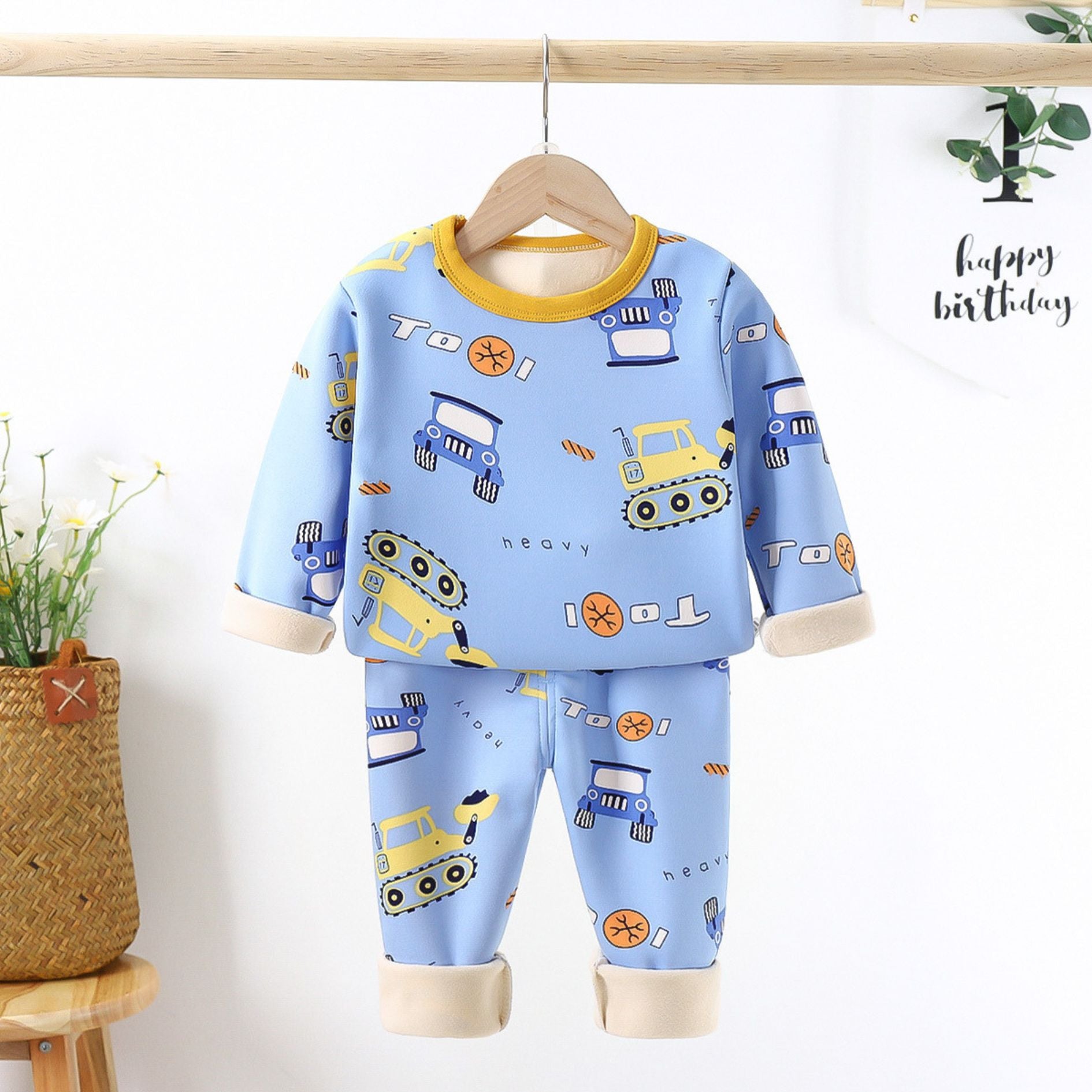 Cozy Vehicles Printed Boys Loungewear Set