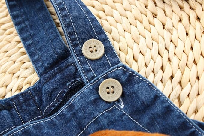 Denim Cute 3D Dog Boys and Girls Jumpsuit