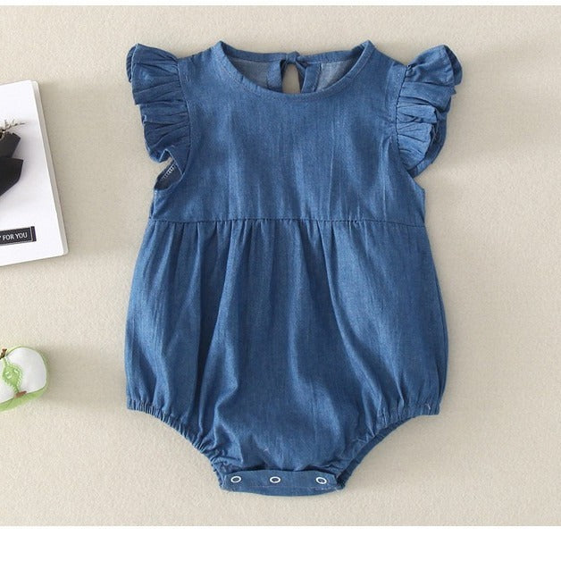 Denim Matching Boys and Girls Romper