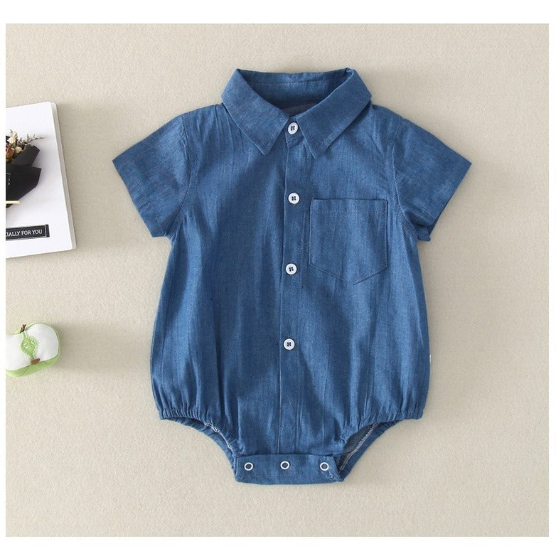 Denim Matching Boys and Girls Romper