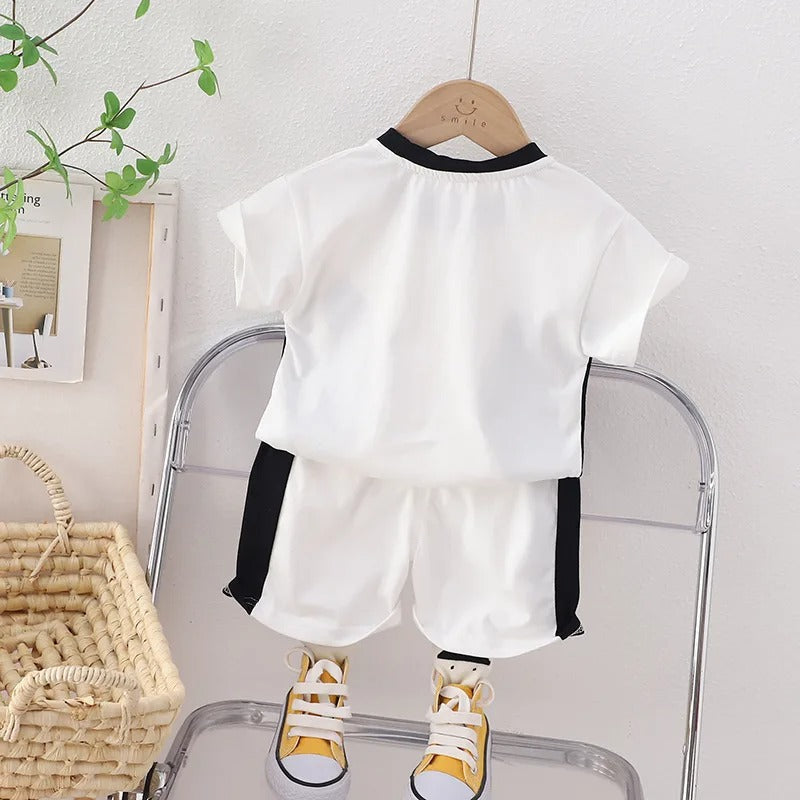 White Dino Comfy Casual Boys Set