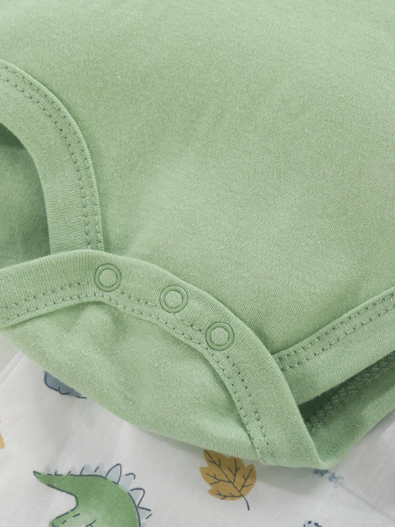 Dino Fun Baby Boy Romper Shorts & Hat Set