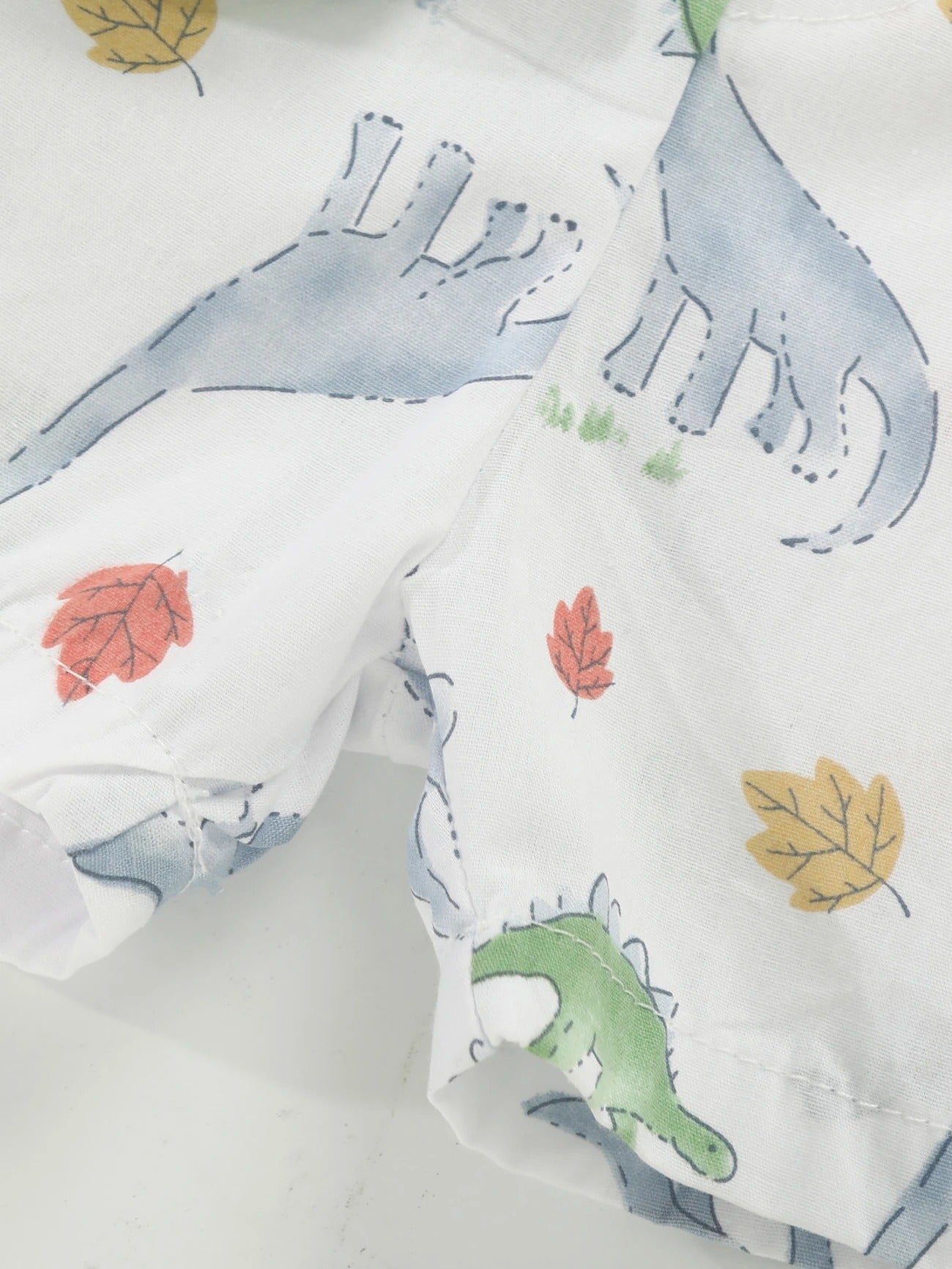 Dino Fun Baby Boy Romper Shorts & Hat Set