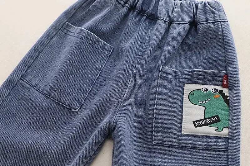 Boys Dino Jacket & Denim Pants 3 Piece Set