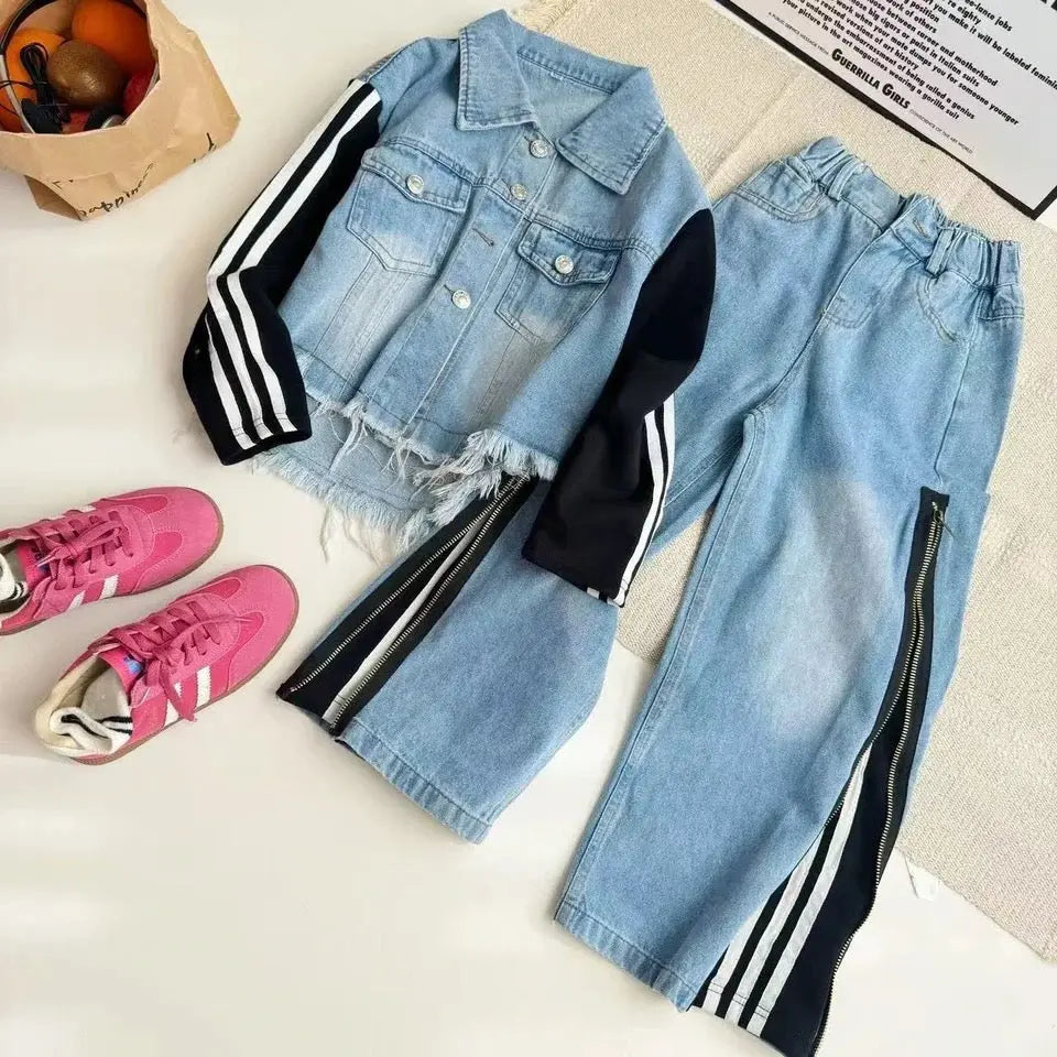 Girls Rugged Denim Co-ord Set