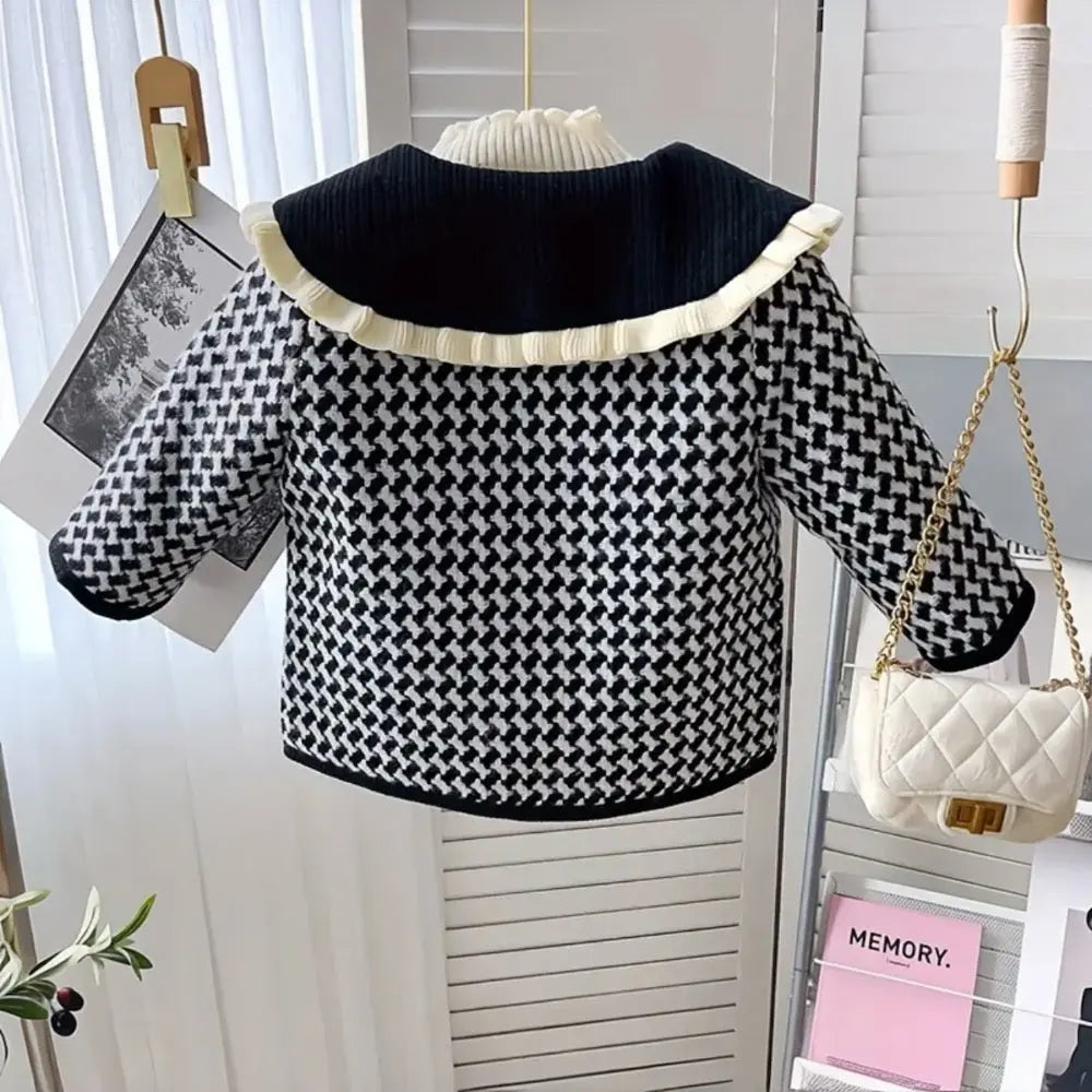 Girls Designer Spread Collar Coat