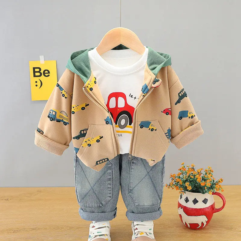 Boys Cool-Car Print 3 Piece Set