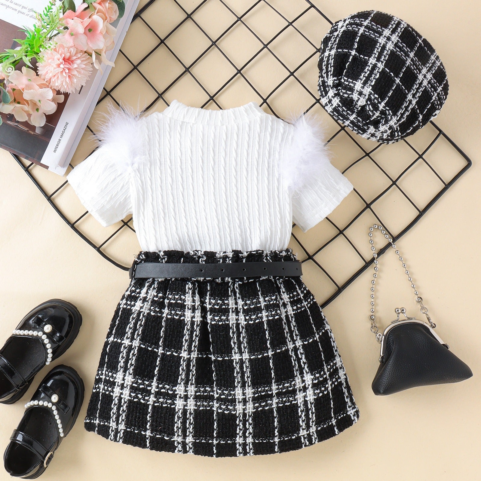 Nina Baby Girls Stylish Skirt Set with Hat