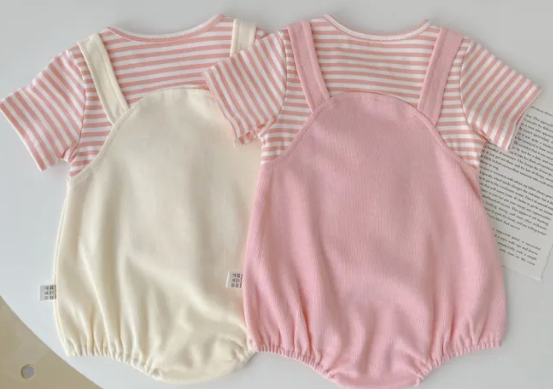 Gia Bunny Ears and Tail Baby Girls Romper