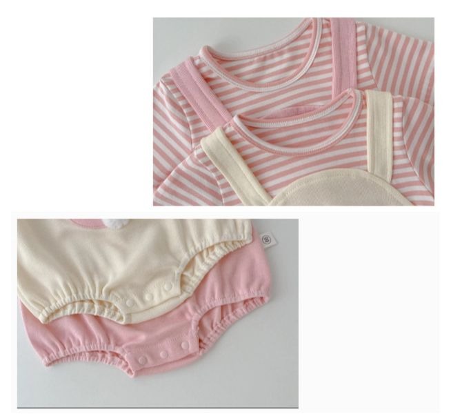 Gia Bunny Ears and Tail Baby Girls Romper