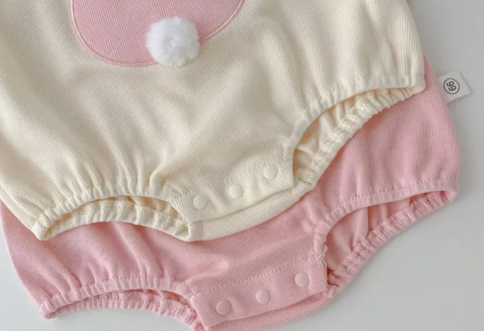 Gia Bunny Ears and Tail Baby Girls Romper