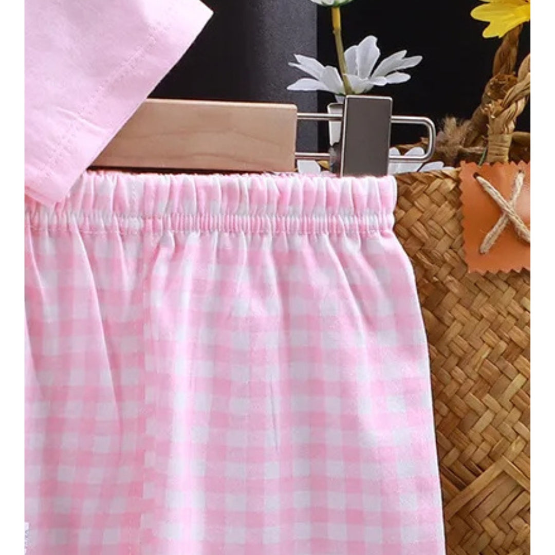 Girls Comfy Lounge T-Shirt And Short Set