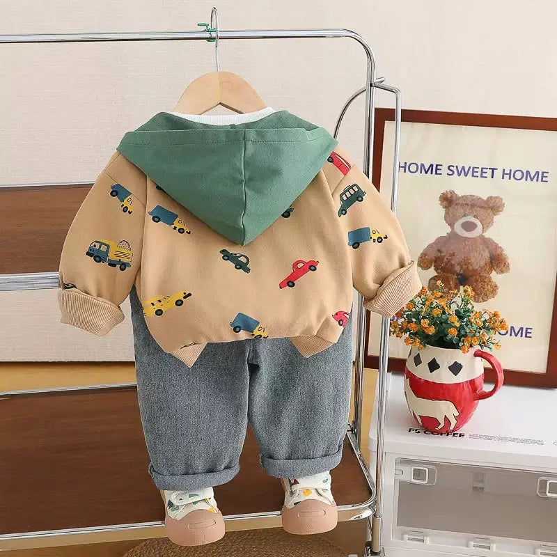 Boys Cool-Car Print 3 Piece Set