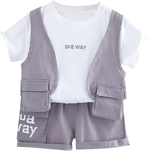 Jacket Style Boys Two-Piece Set