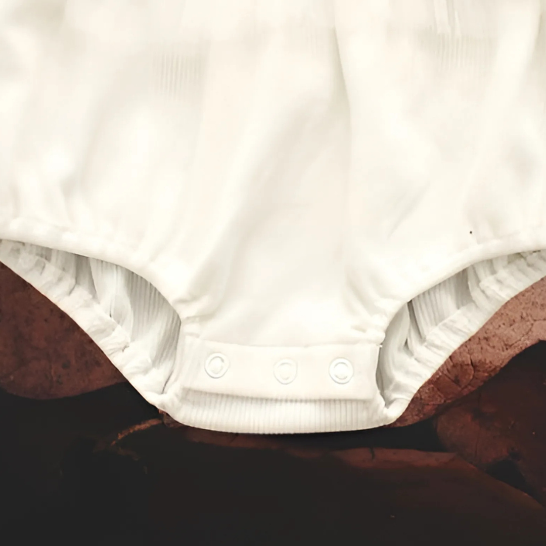 Estella Frill Baby Girls Romper With Bucket Hat