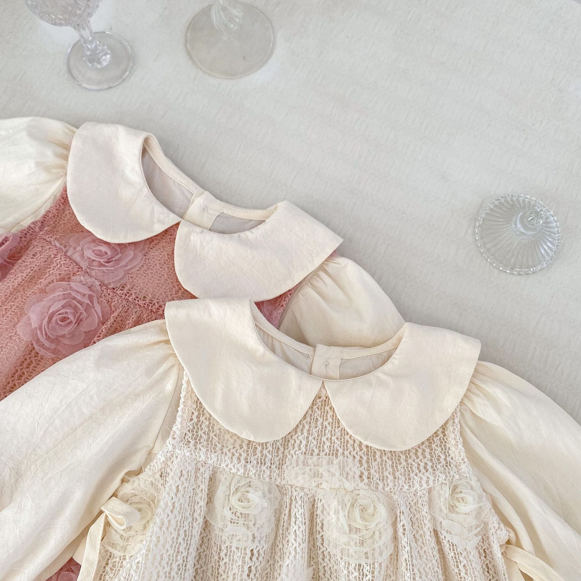 Layla 2 in 1 Baby Girls Romper and Dress Set