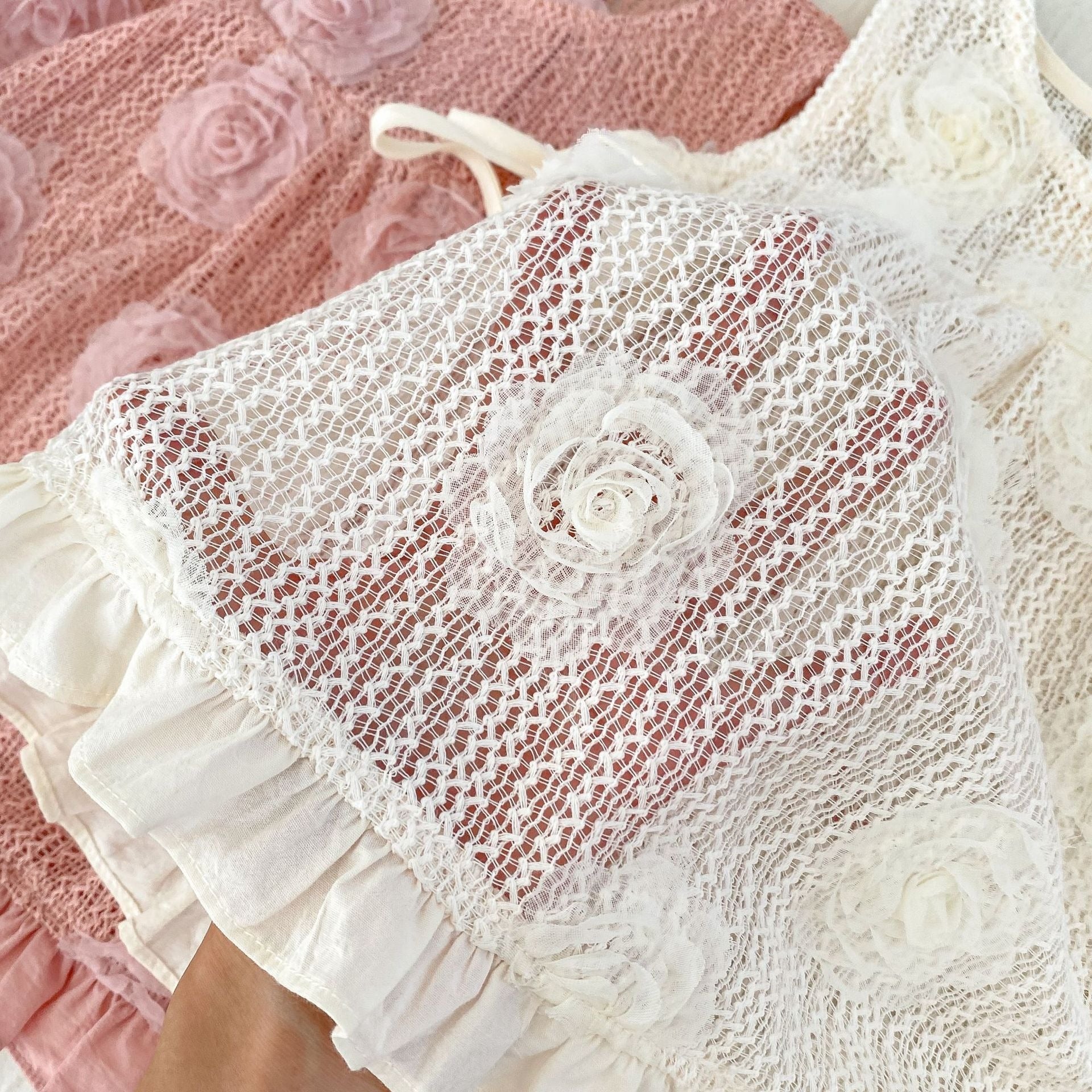 Layla 2 in 1 Baby Girls Romper and Dress Set