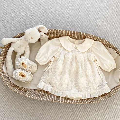 Layla 2 in 1 Baby Girls Romper and Dress Set