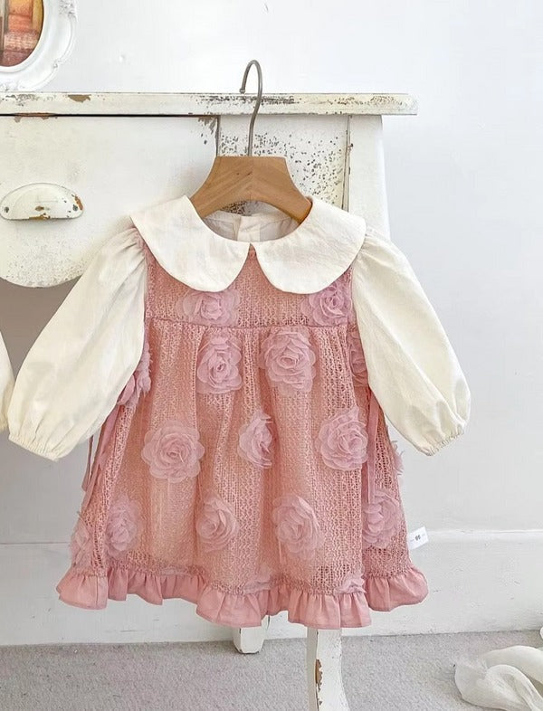 Layla 2 in 1 Baby Girls Romper and Dress Set