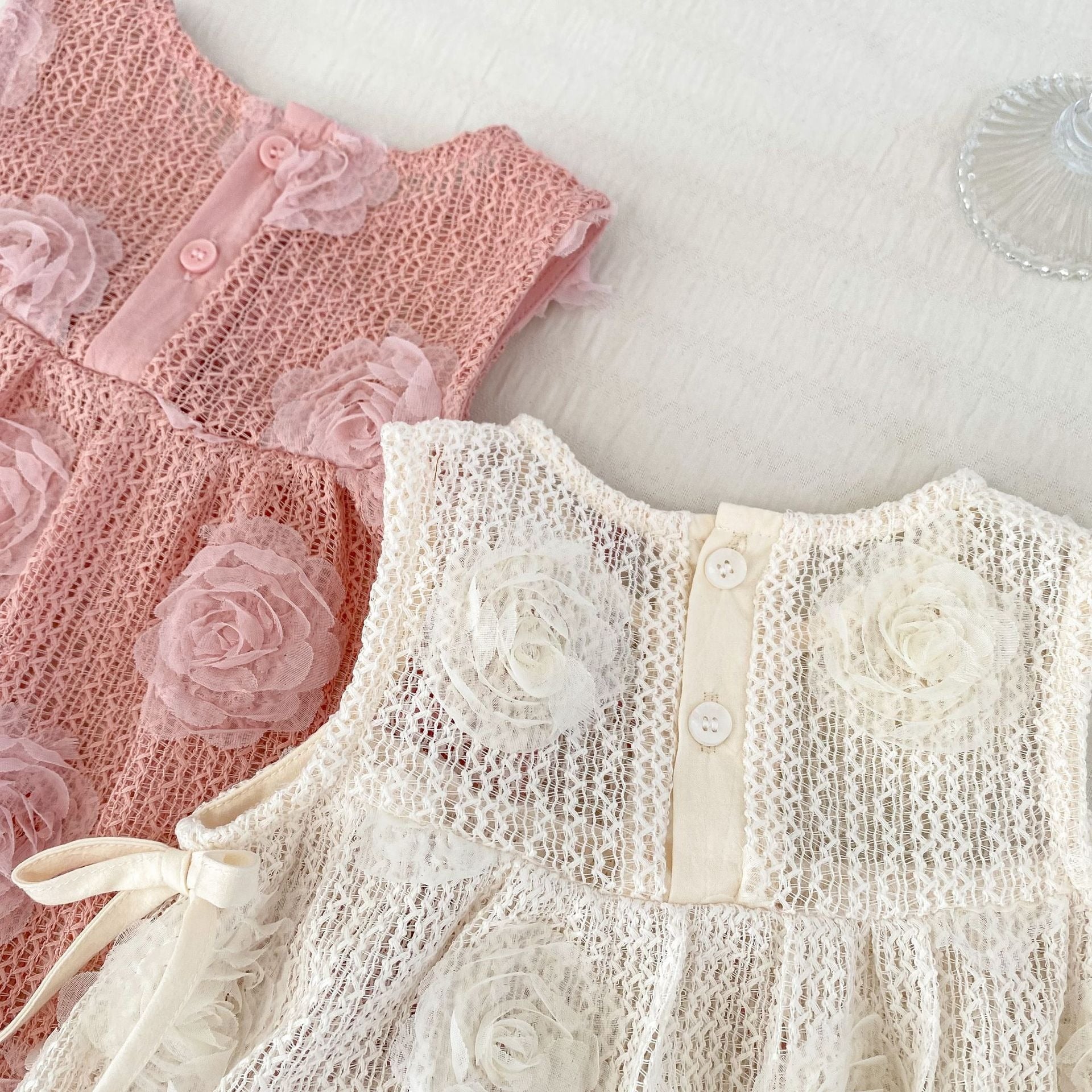 Layla 2 in 1 Baby Girls Romper and Dress Set