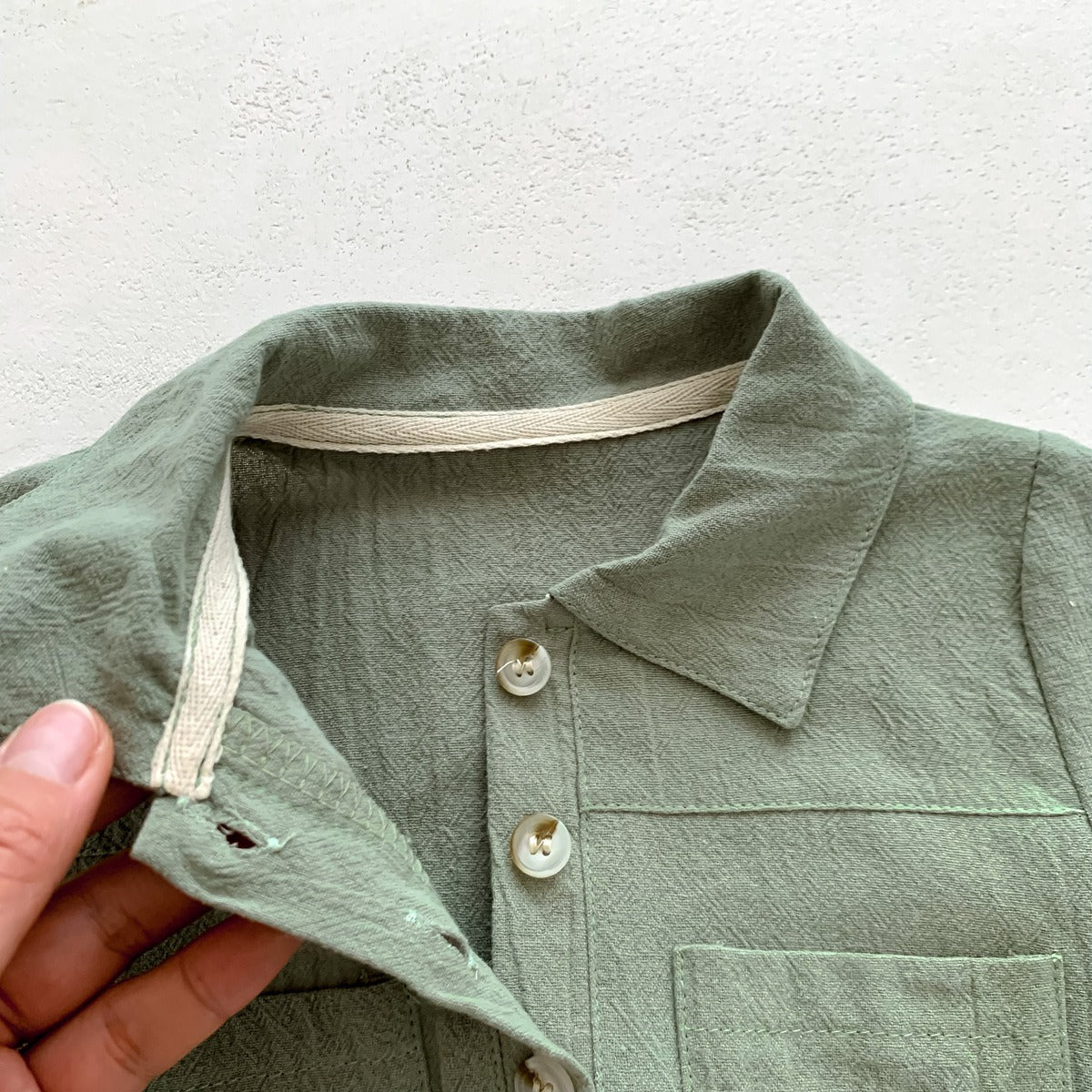 Liam Baby Boys Collared Romper