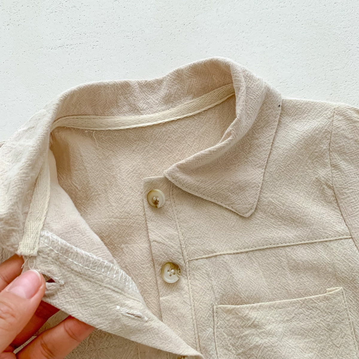 Liam Baby Boys Collared Romper