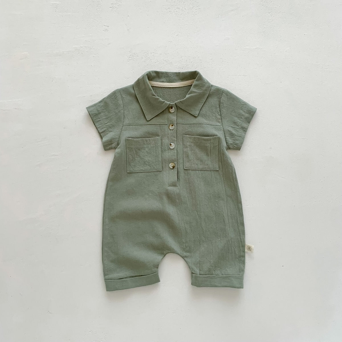 Liam Baby Boys Collared Romper