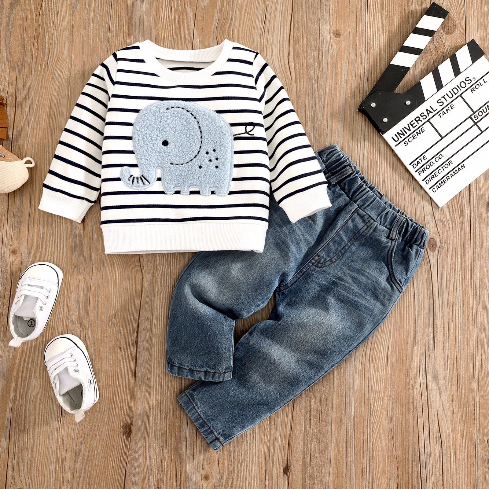 Lil Elephant Boys Tshirt and Denim Set