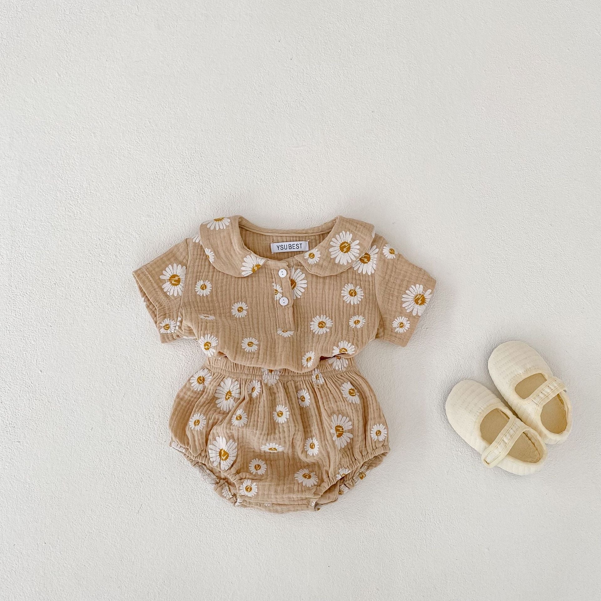 Minimalist Baby Top and Shorts Girls Set