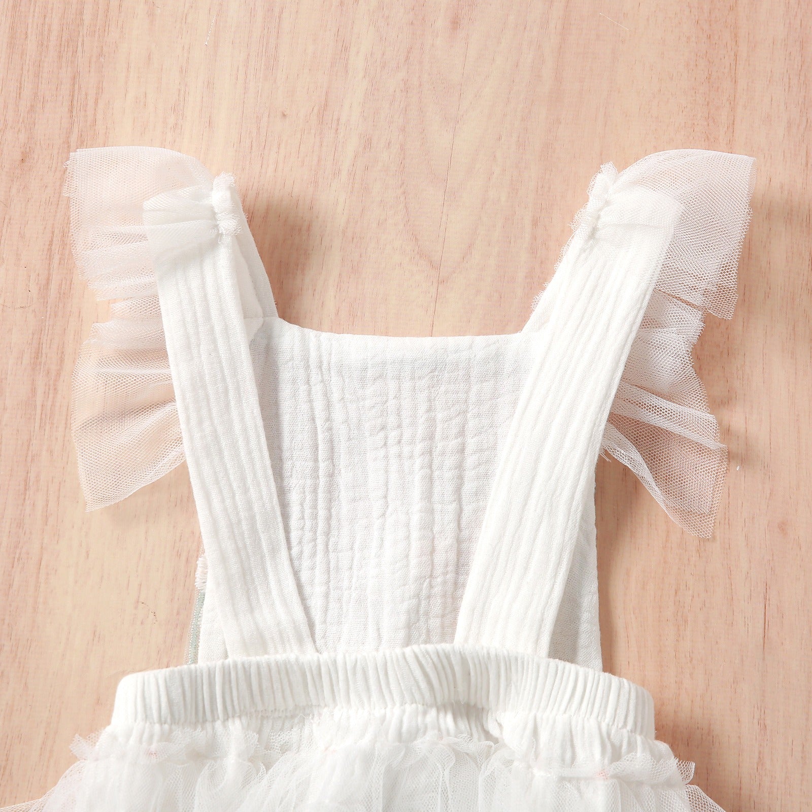 Embroidered Baby Girls Party Romper