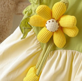 Donna 3D Flower Girls Romper Dress