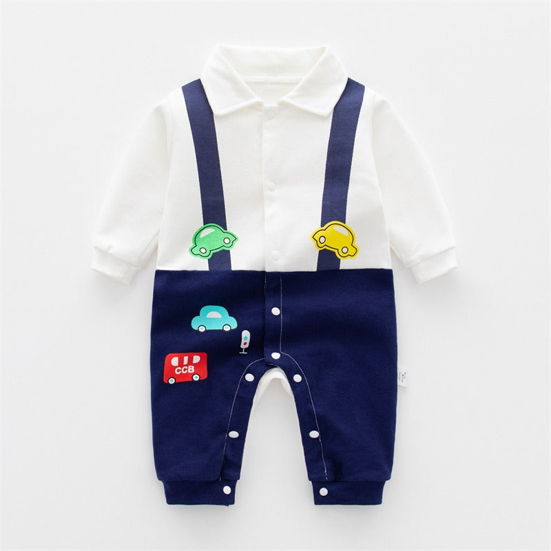 Car Lover Handsome Baby Boys Romper