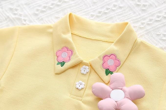 Pastel Baby Girl Co-ord with 3D Flower
