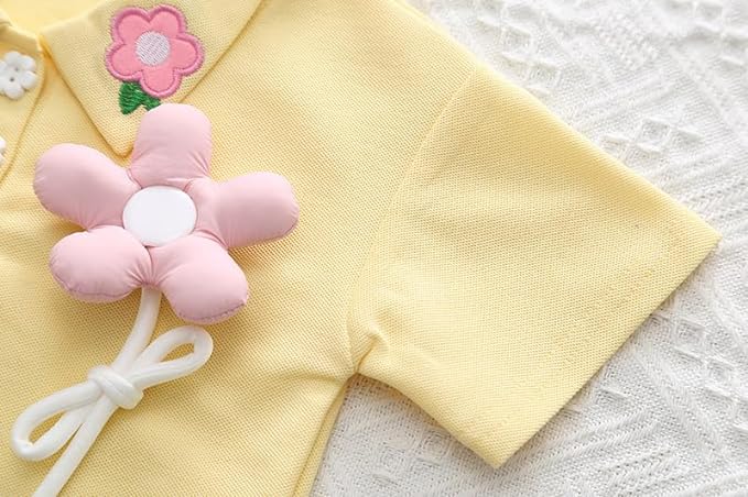 Pastel Baby Girl Co-ord with 3D Flower