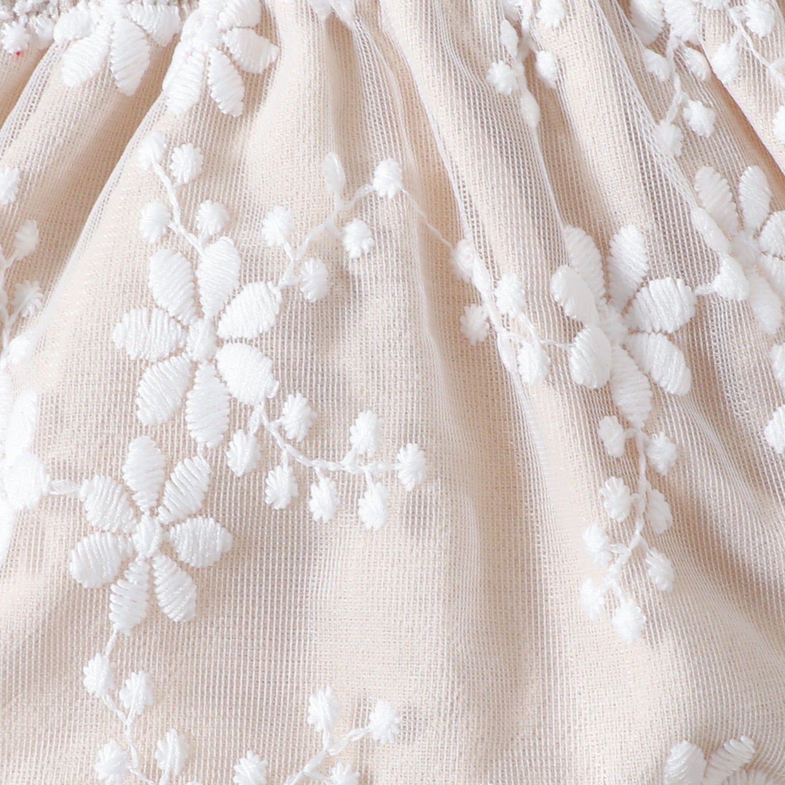 Pixie Embroidered Girls Party Romper