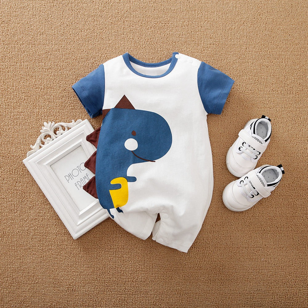 Giggling Dino Baby Boys and Girls Romper