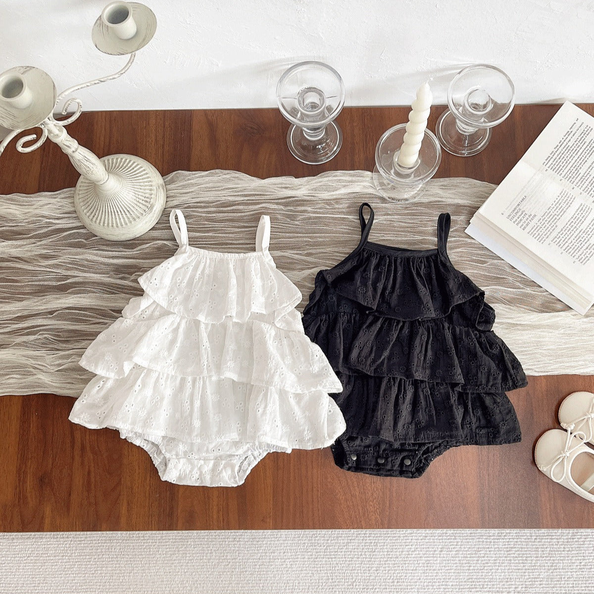 Riley Baby Girls Breathable Romper Dress