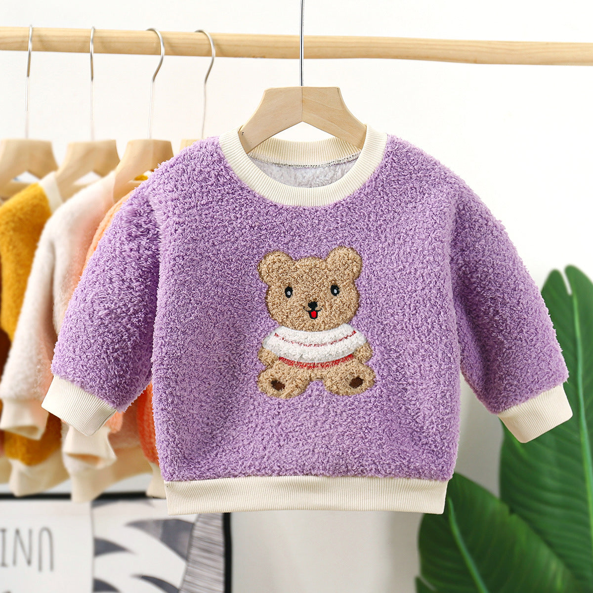 Lavender Happy Bear Girls Top