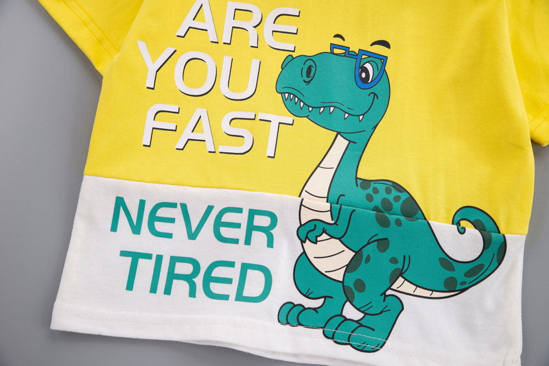 Never Tired Tshirt and Denim Bottom Set