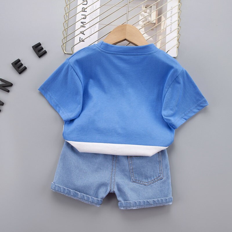 Never Tired Tshirt and Denim Bottom Set