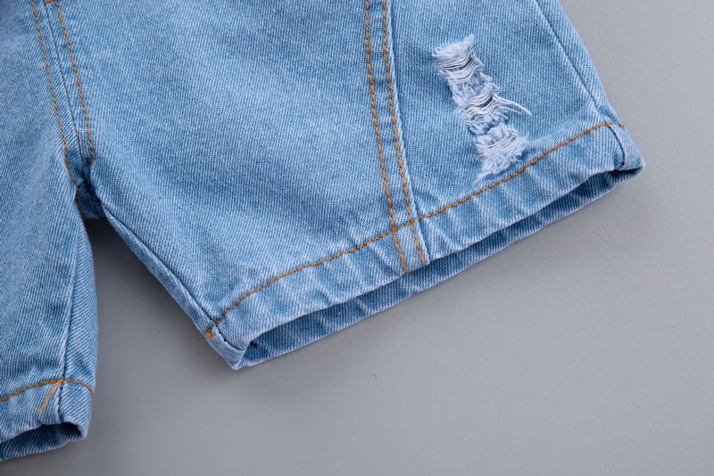 Never Tired Tshirt and Denim Bottom Set