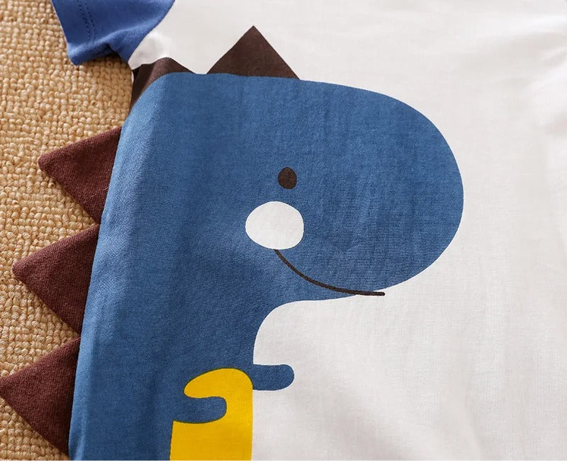 Giggling Dino Baby Boys and Girls Romper