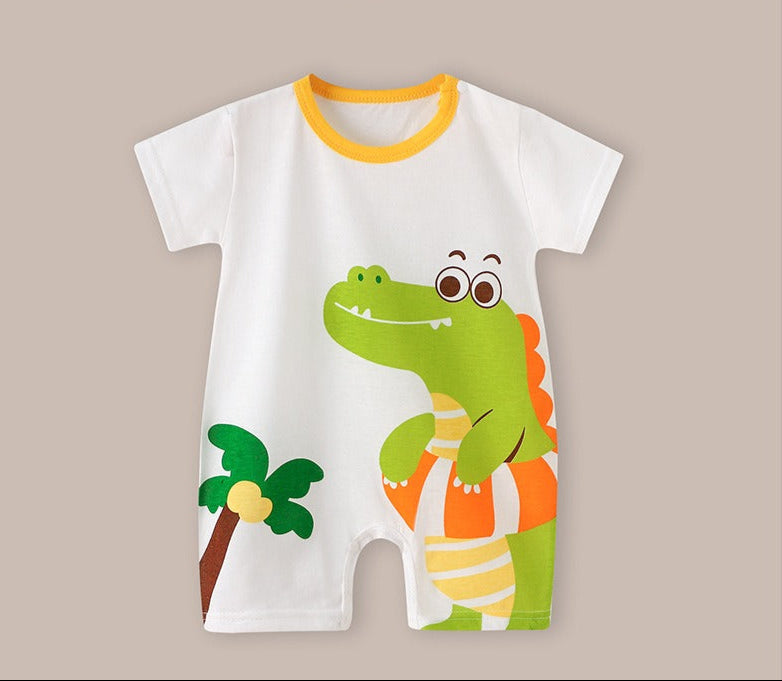 Chilling Dino Baby Boys and Girls Romper