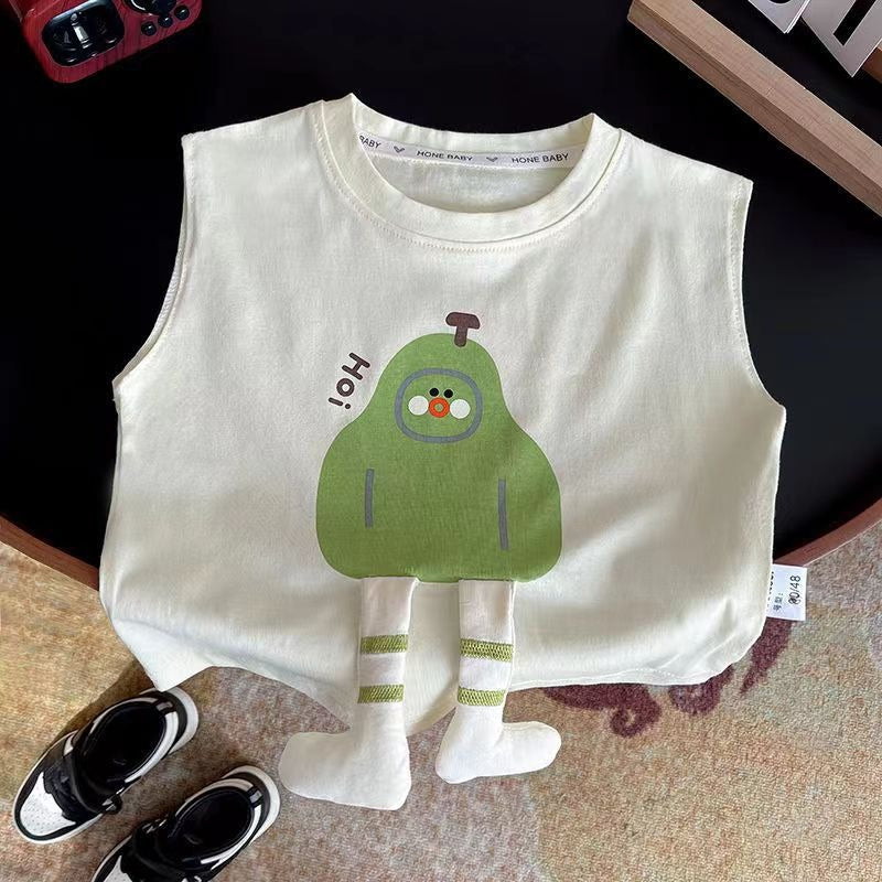 Sleeveless Cool Baby Boys 3D Design Set