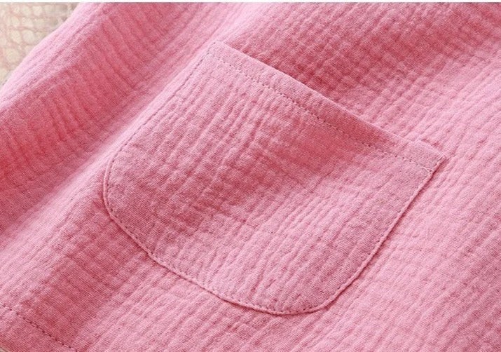 Sleeveless Girls Cotton Leisure Set