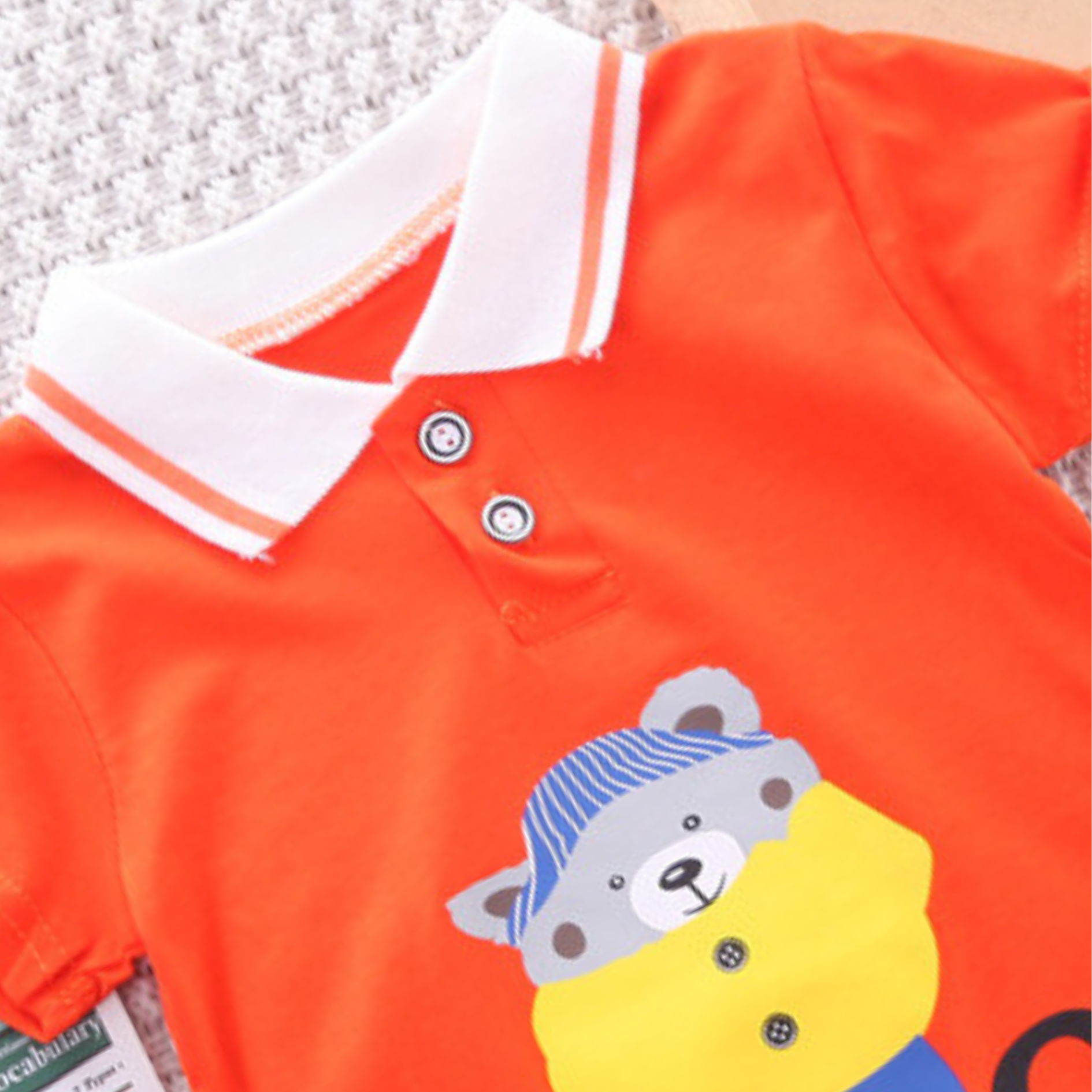 Bright Boys Collared Tshirt and Bottom Set