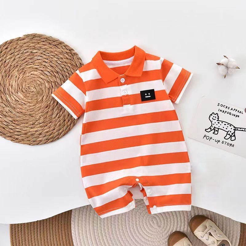Smart Striped Baby Boys T-shirt Romper