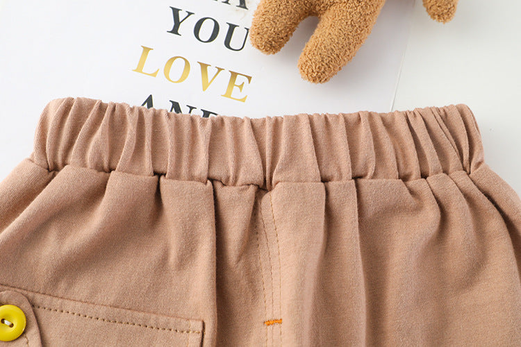 Teddy Attached Boys T-shirt and Bottom Sets