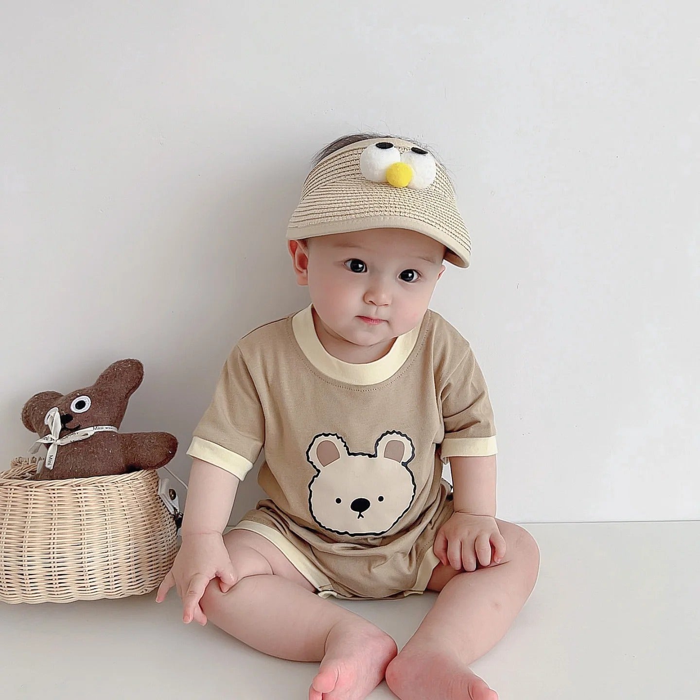 Teddy Bear Printed Baby Boys Romper