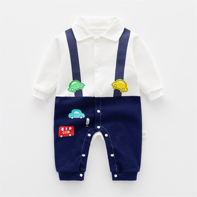 Car Lover Handsome Baby Boys Romper